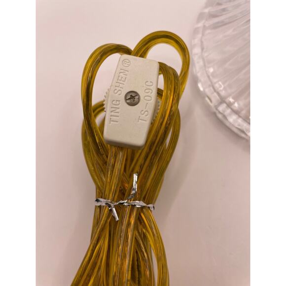 Vintage Cut Crystal Torchiere Lamp Gold Accented Tabletop Lamp 12 inches - Picture 10 of 12